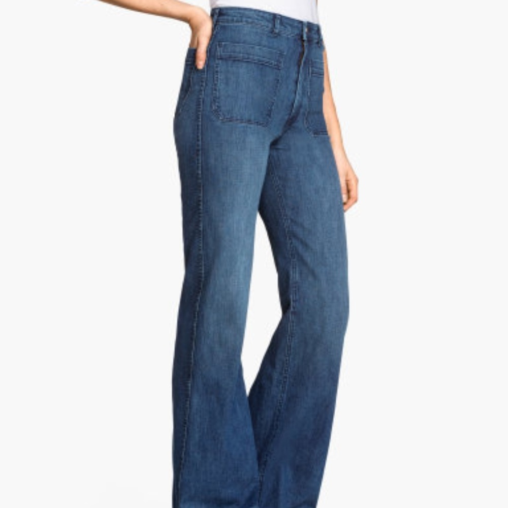 High-Waisted Bell Botton Jeans